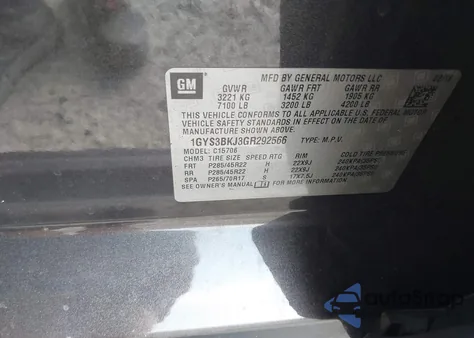 2016 Cadillac Escalade Luxury from USA, damaged, VIN 1GYS3BKJ3GR292566